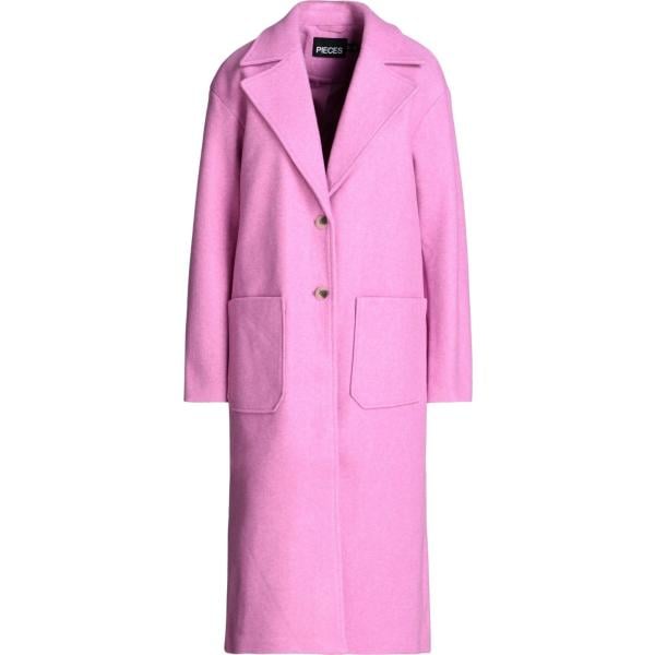 cappotti Pieces rosa tinta unita