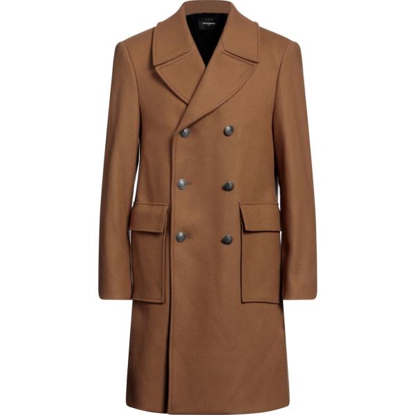 cappotti The Kooples marrone tinta unita