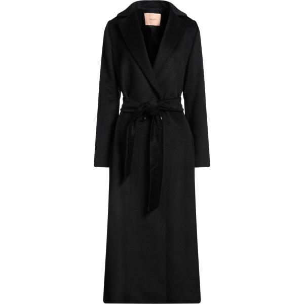 cappotti Twinset nero tinta unita