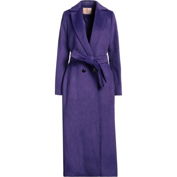 cappotti Twinset viola tinta unita