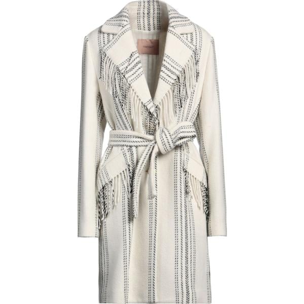 cappotti Twinset bianco a righe