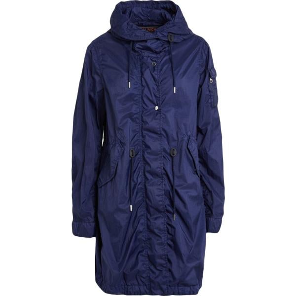 trench Woolrich blu tinta unita