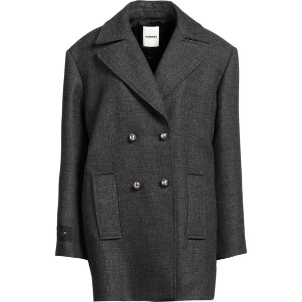 caban Sandro grigio tinta unita