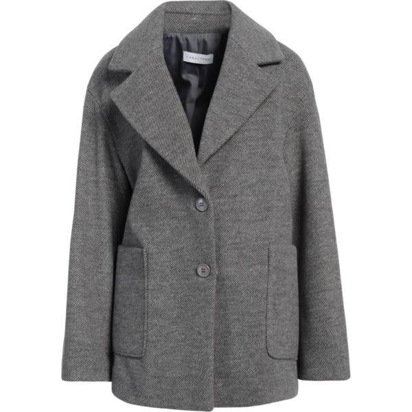 cappotti Caractère grigio tinta unita