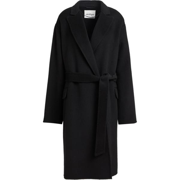 cappotti Ottodame nero tinta unita