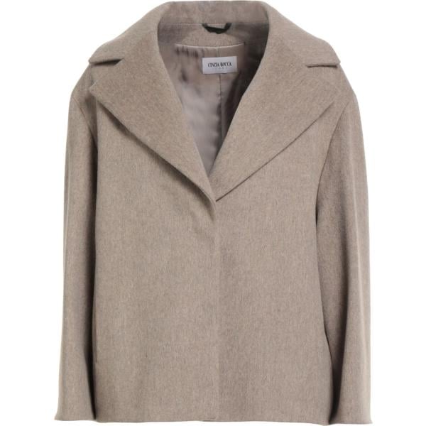 cappotti Cinzia Rocca marrone tinta unita