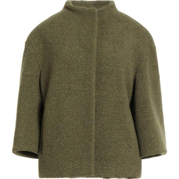 cappotti Cinzia Rocca verde tinta unita