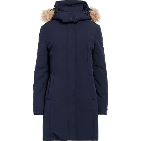 Parka da donna in blu scuro collo con cappuccio a maniche lunghe con zip in poliestere Refrigiwear Refrigiwear