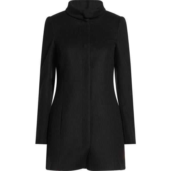 Cappotto da donna in nero pece monopetto a maniche lunghe con bottoni in lana Patrizia Pepe Patrizia Pepe