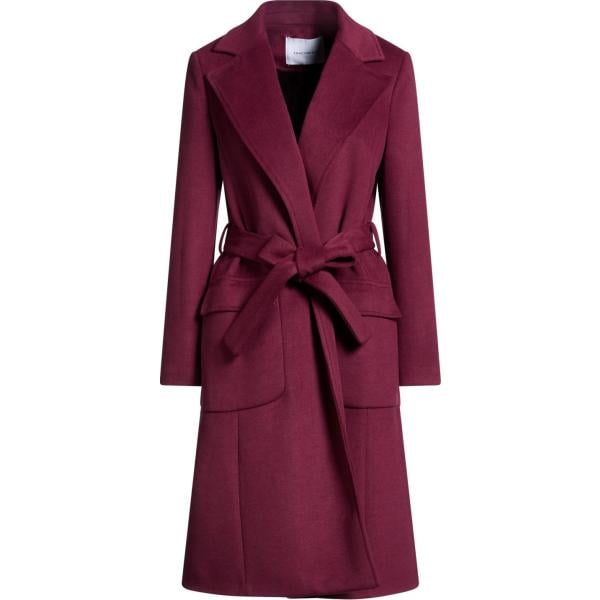 cappotti Fracomina rosso tinta unita