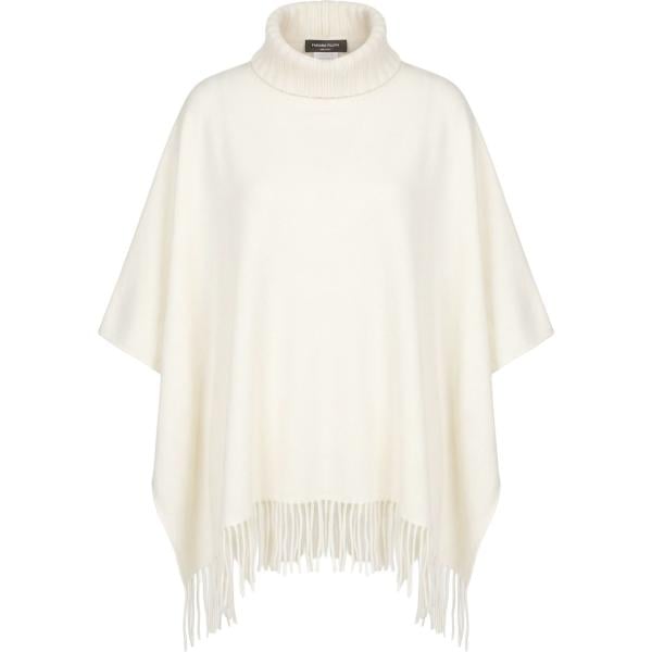 Cappotto da donna in bianco neve lavorato a maglia in lana Fabiana Filippi Fabiana Filippi