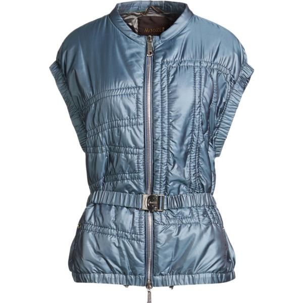 Cintura da donna in blu scuro senza maniche con zip in nylon Moorer Moorer