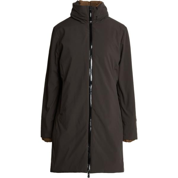 Parka da donna in marrone scuro collo con cappuccio a maniche lunghe con zip People Of Shibuya People Of Shibuya