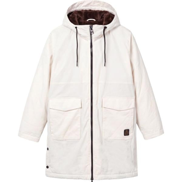 Parka da donna in bianco neve collo con cappuccio tessuto impermeabile a maniche lunghe con zip Refrigiwear Refrigiwear