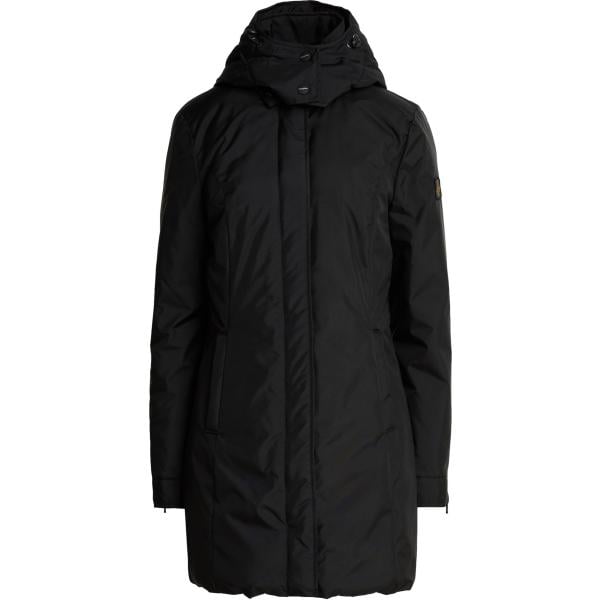 Parka da donna in nero pece collo con cappuccio a maniche lunghe con zip Refrigiwear Refrigiwear