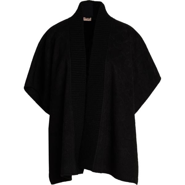 Mantella da donna in nero pece lavorato a maglia Twinset Twinset