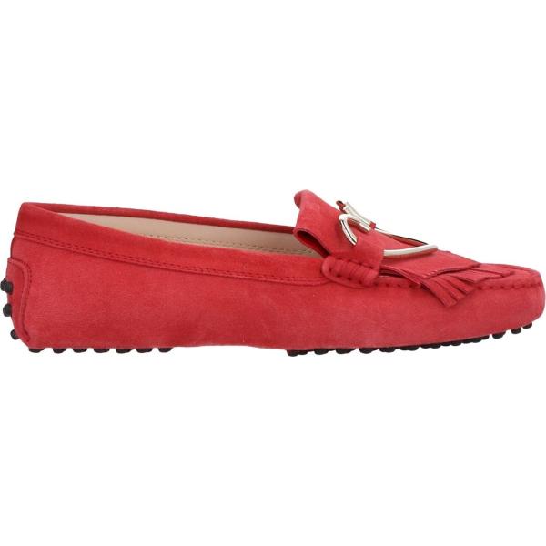 mocassini da donna in bianco neve effetto scamosciato senza tacco a punta tonda in pelle Tod's