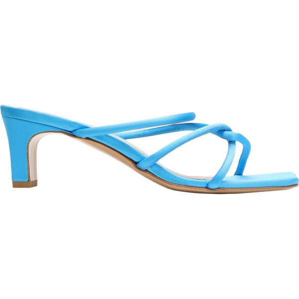 sandali col tacco 8 by YOOX blu tinta unita