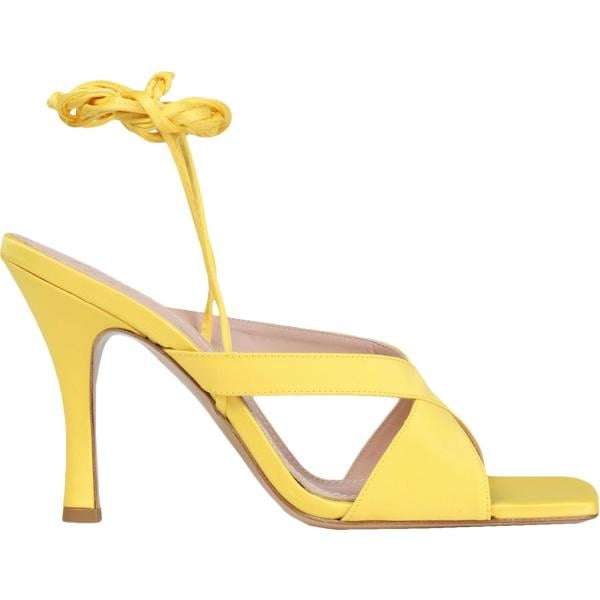 sandali col tacco 8 by YOOX giallo