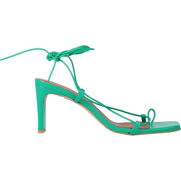 ciabatte da donna in bianco neve con tacco a punta quadrata con lacci in pelle Alohas