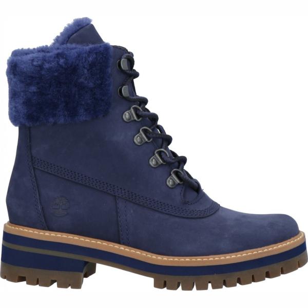stivaletti Timberland blu tinta unita