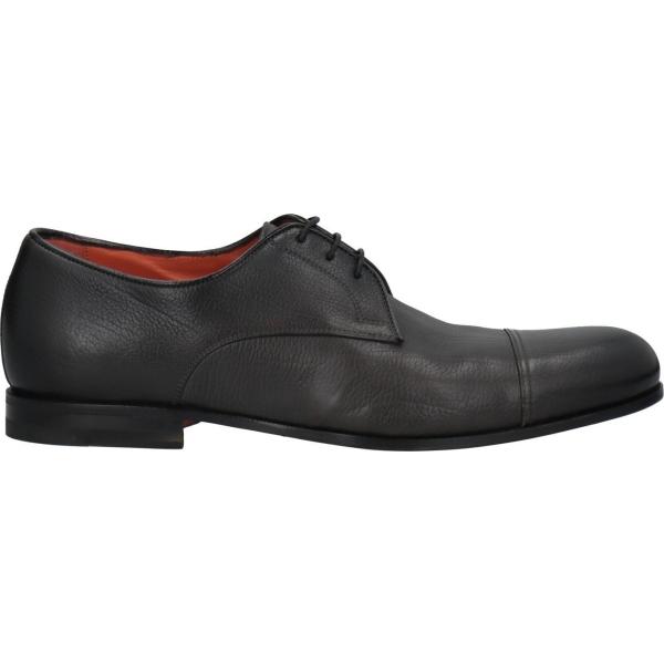 scarpe stringate Santoni nero tinta unita
