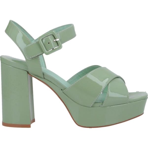 sandali in pelle Jeffrey Campbell verde tinta unita