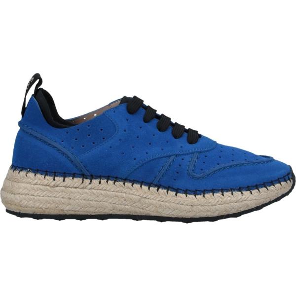 espadrillas da donna con stringhe in blu medio effetto scamosciato con tacco bassa a punta tonda con lacci in pelle Tod's