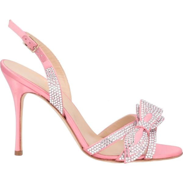 sandali in pelle Alessandra Rich viola tinta unita