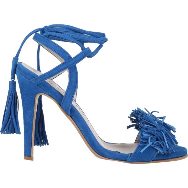 sandali in pelle Trussardi Jeans blu tinta unita