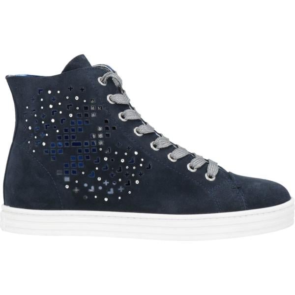 sneakers alte Hogan Rebel blu tinta unita