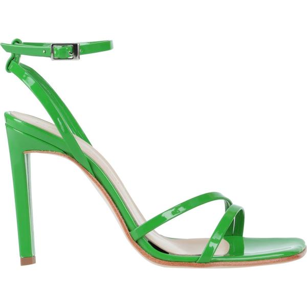 sandali in pelle Luca Valentini verde tinta unita