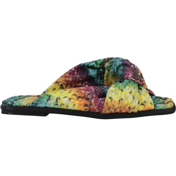 sandali in pelle MAISON ROUGE Venezia nero animalier