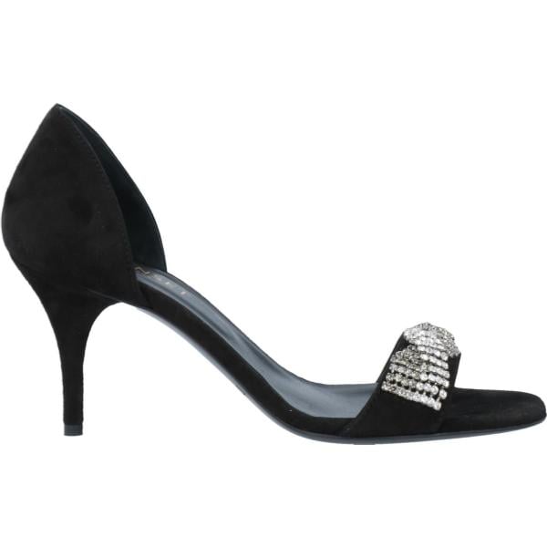 sandali in pelle Twinset nero tinta unita