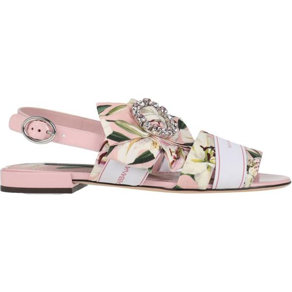 sandali in pelle Dolce&Gabbana bianco a fiori