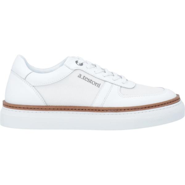 sneakers A.testoni bianco tinta unita