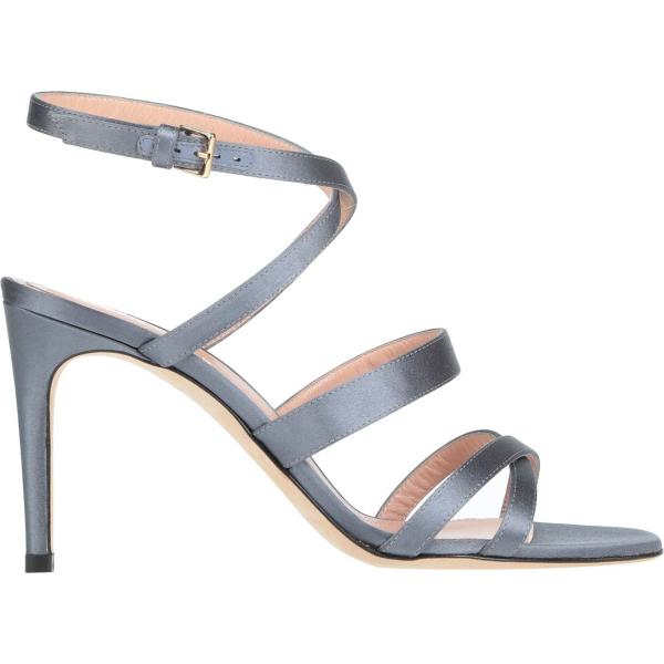 sandali in pelle Alberta Ferretti grigio tinta unita