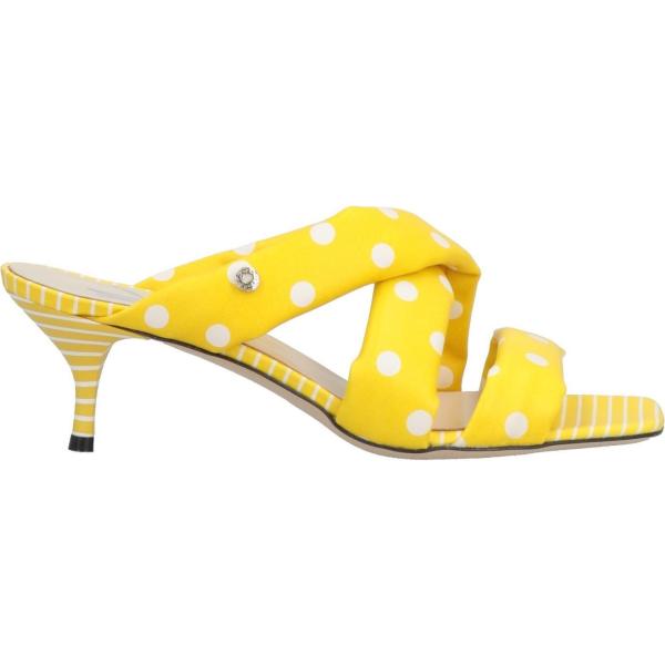 sandali in pelle Manila Grace giallo a pois