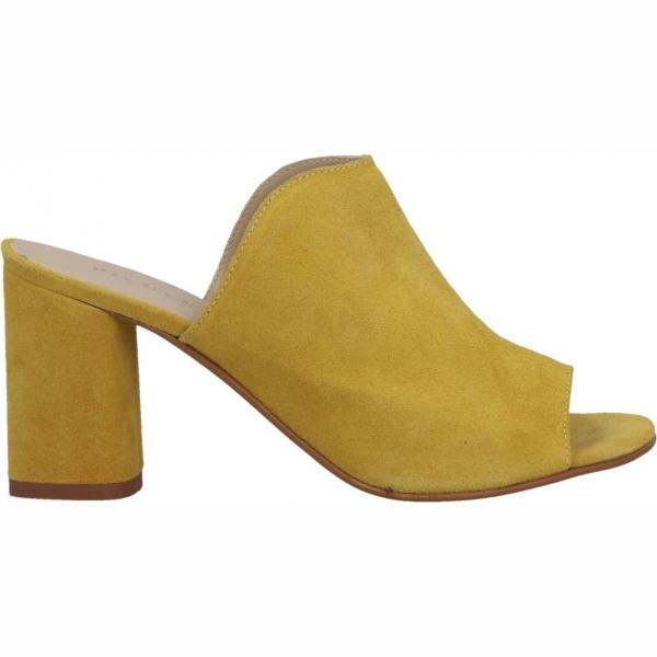 sandali in pelle Pieces marrone tinta unita