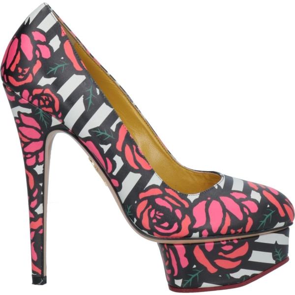 décolleté Charlotte Olympia grigio a fiori