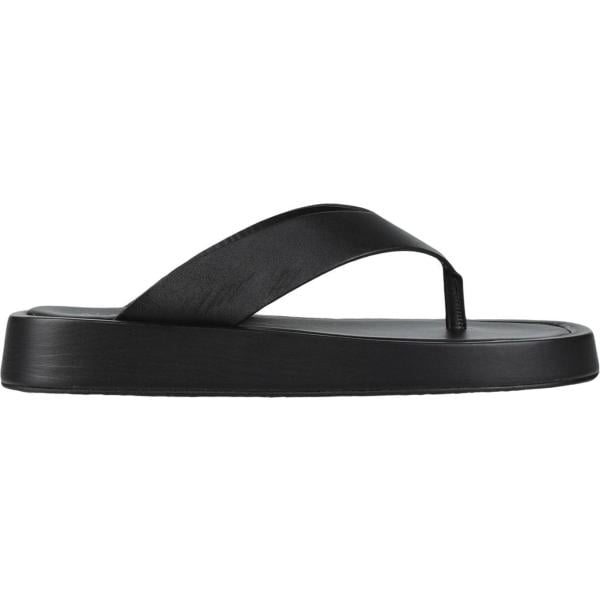 infradito da donna in bianco neve con tacco a punta quadrata in pelle Alohas