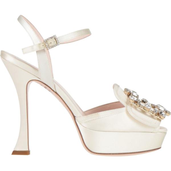 sandali in pelle Roger Vivier bianco tinta unita