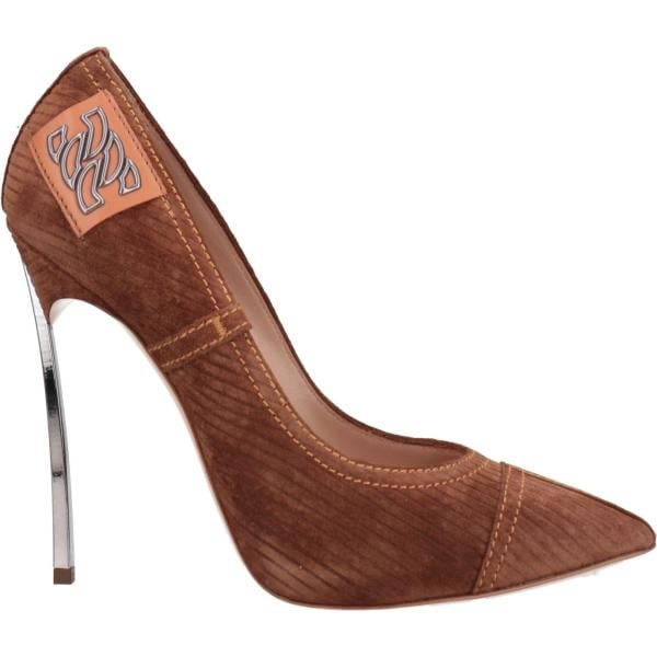 décolleté Casadei marrone tinta unita