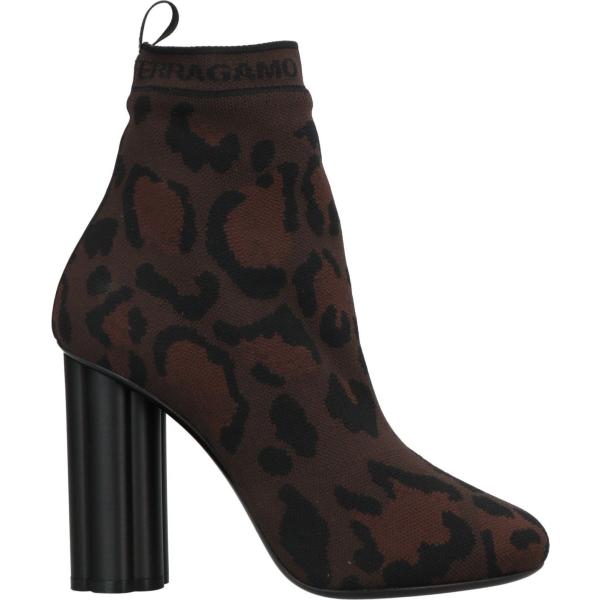 stivaletti Salvatore Ferragamo marrone animalier