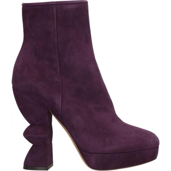 stivaletti Ferragamo viola tinta unita