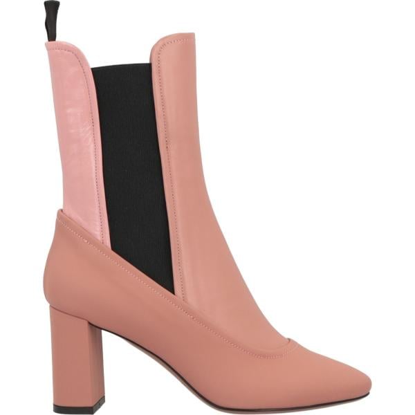 stivaletti chelsea da donna in marrone chiaro con tacco a punta tonda in pelle L' Autre Chose