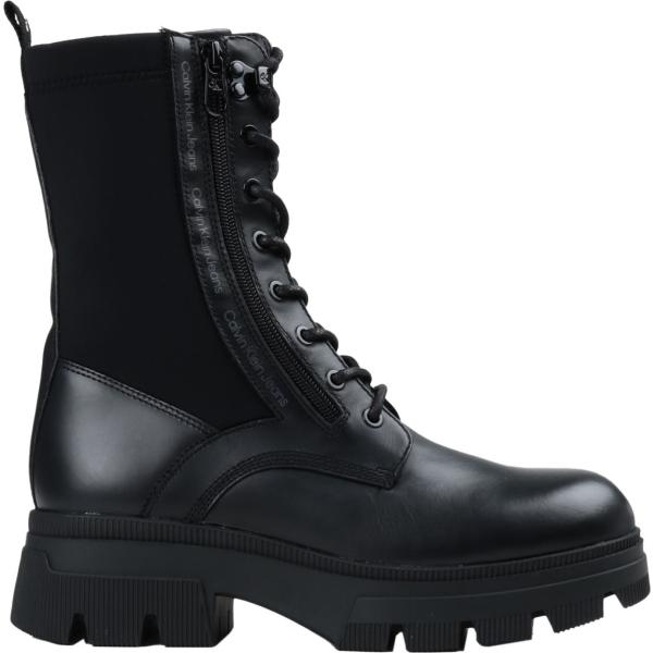 anfibi Calvin Klein Jeans nero tinta unita