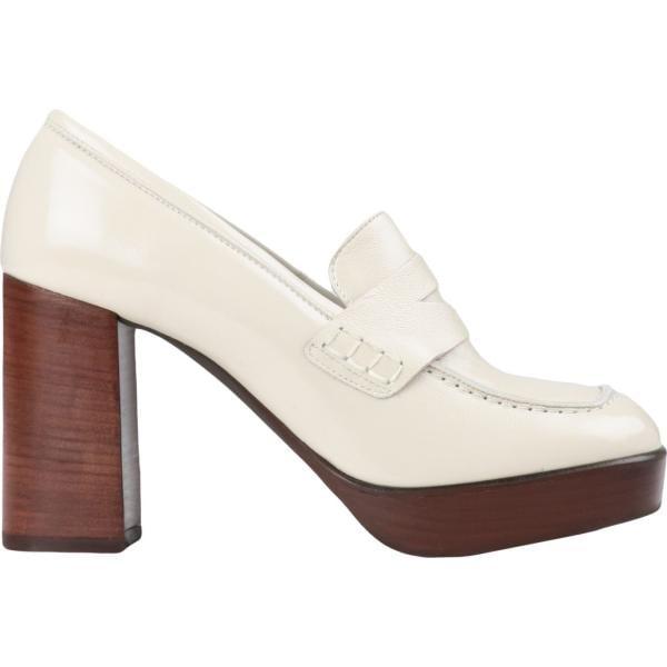 mocassini Bianca Di bianco tinta unita