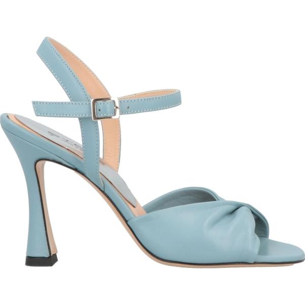 sandali in pelle Stele blu tinta unita