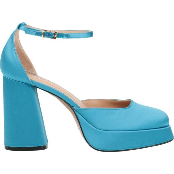 Décolleté da donna in blu medio con tacco a punta tonda con cinturino in pelle Roberto Festa Roberto Festa